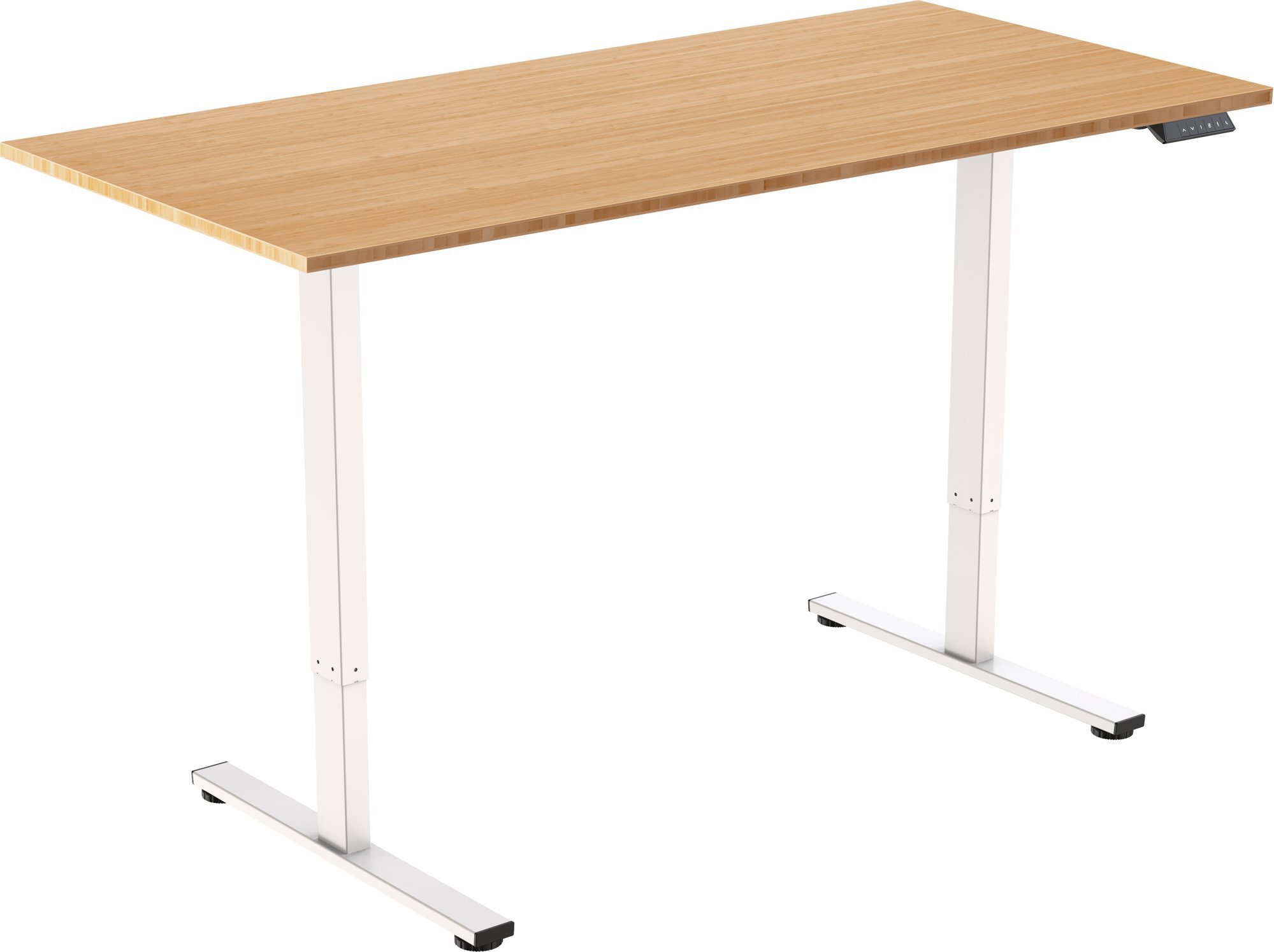 AlzaErgo Table ET2 Core bílý + deska 120×80 cm bambusová