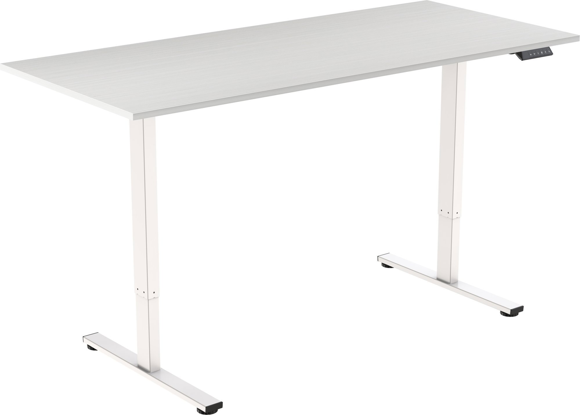 AlzaErgo Table ET2 Core bílý + deska 140×80 cm lamino bílý dub