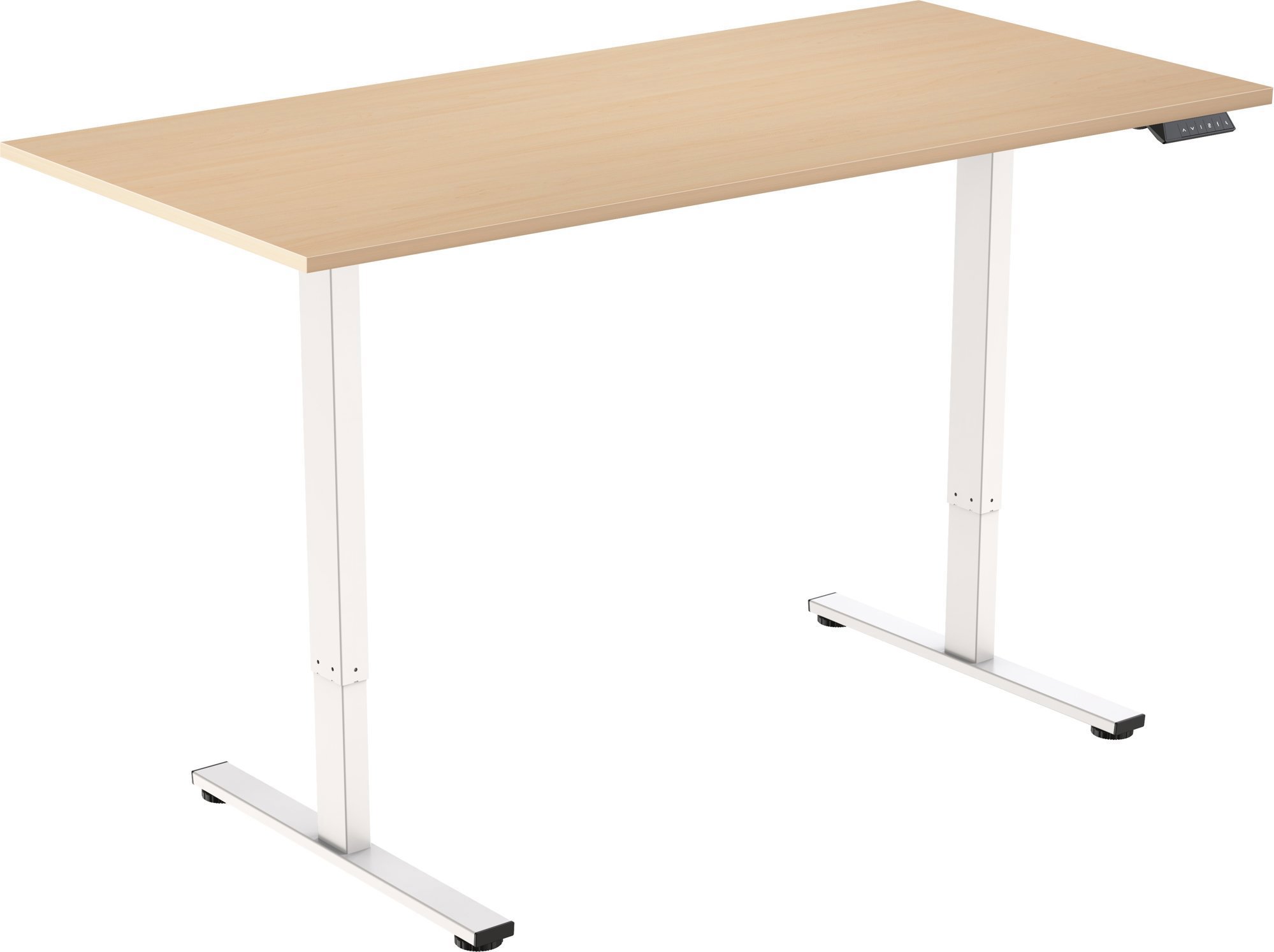AlzaErgo Table ET2 Core bílý + deska 120×80 cm lamino bříza