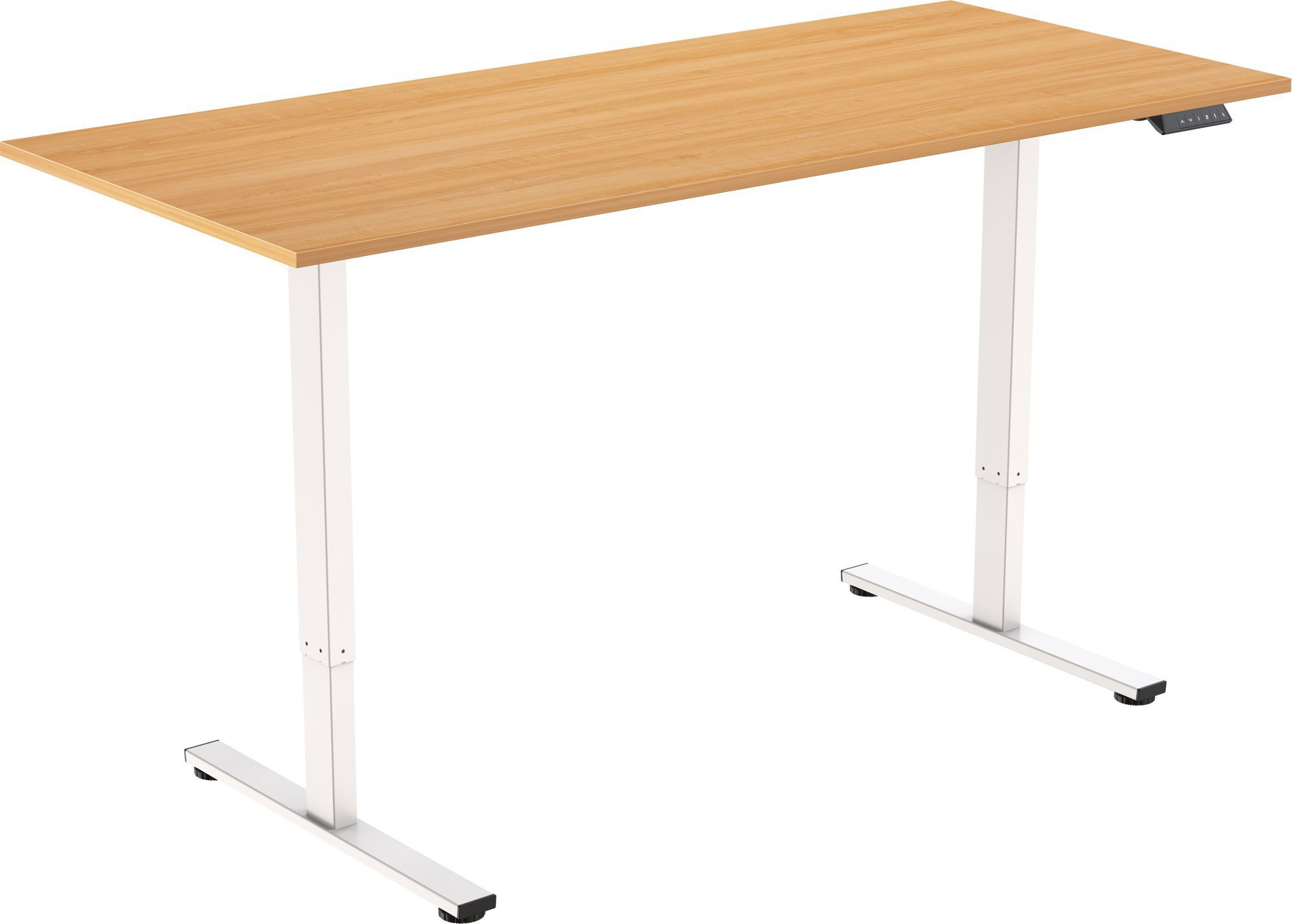 AlzaErgo Table ET2 Core bílý + deska 140×80 cm lamino dub