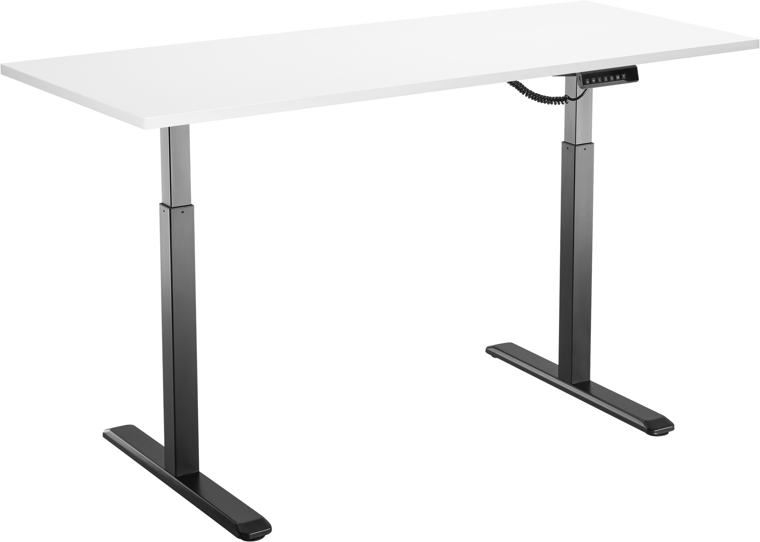 AlzaErgo Table ET2 černý s bílou deskou 160x80cm