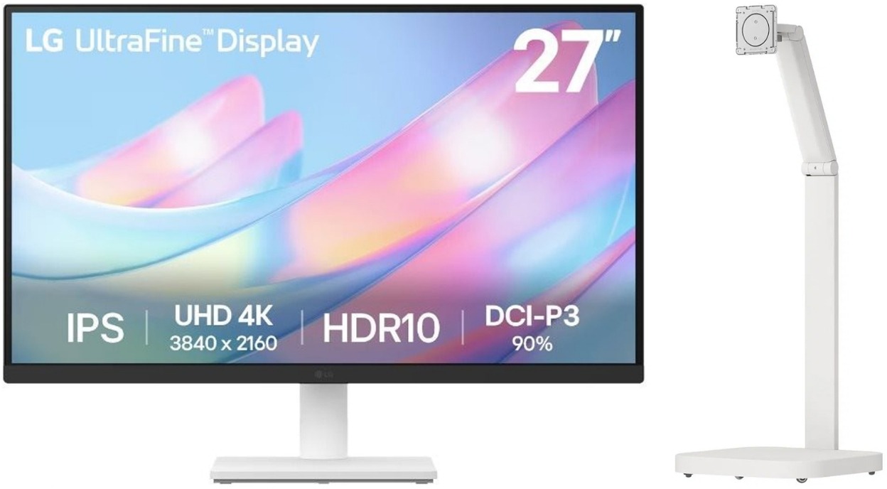 27" LG UltraFine 27US500-W + LG Swing Stand