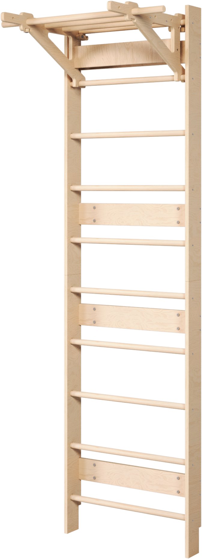 BusyKids 2v1 dětské žebřiny s hrazdou, přírodní