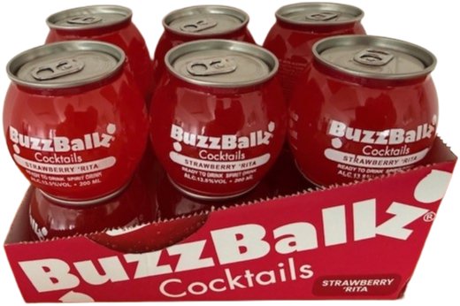 BuzzBallz Cocktails Strawberry Rita 0,2 l 13,5 % vol. × 12 ks