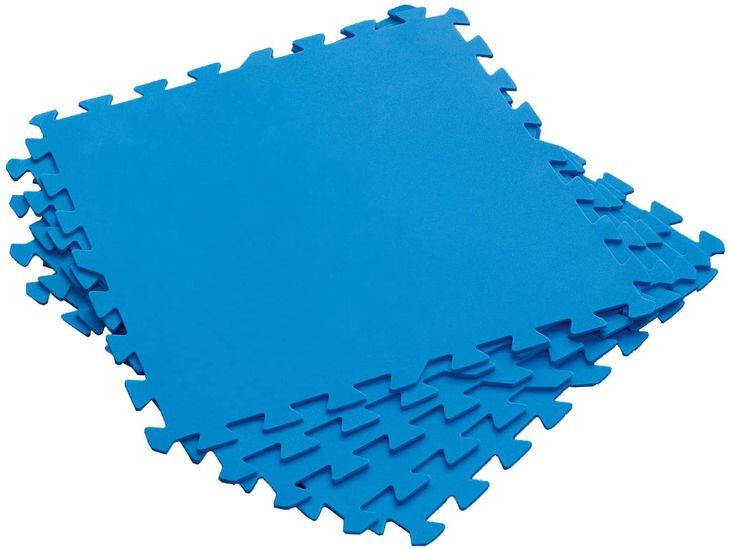 BESTWAY Podložka pod bazén, modrá, 50 cm × 50 cm, 9 ks