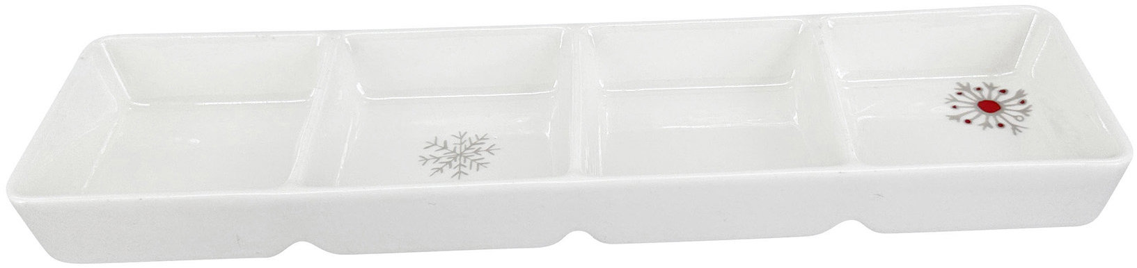 by inspire Porcelánová servírovací miska Koleda 2025, se 4 přihrádkami, 22,5 × 6 cm