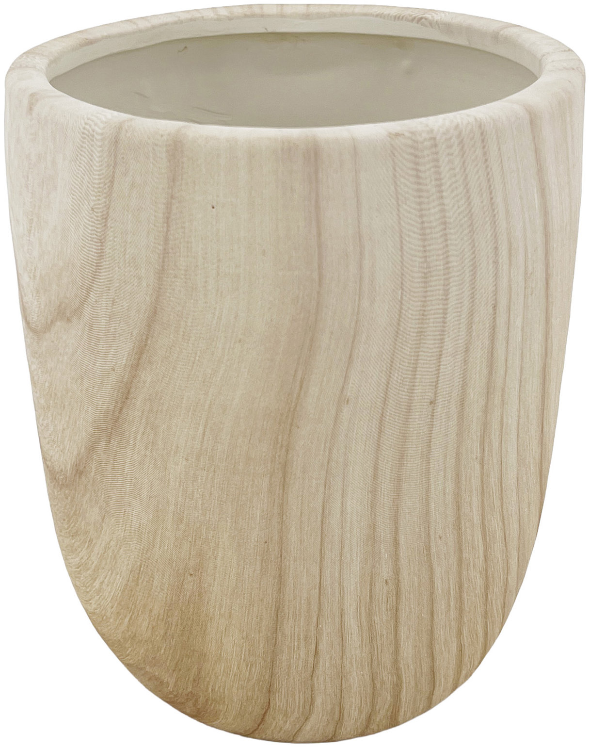 by inspire Keramický obal na květináč Sorel, 15 × 15 × 19 cm, vzhled dřeva