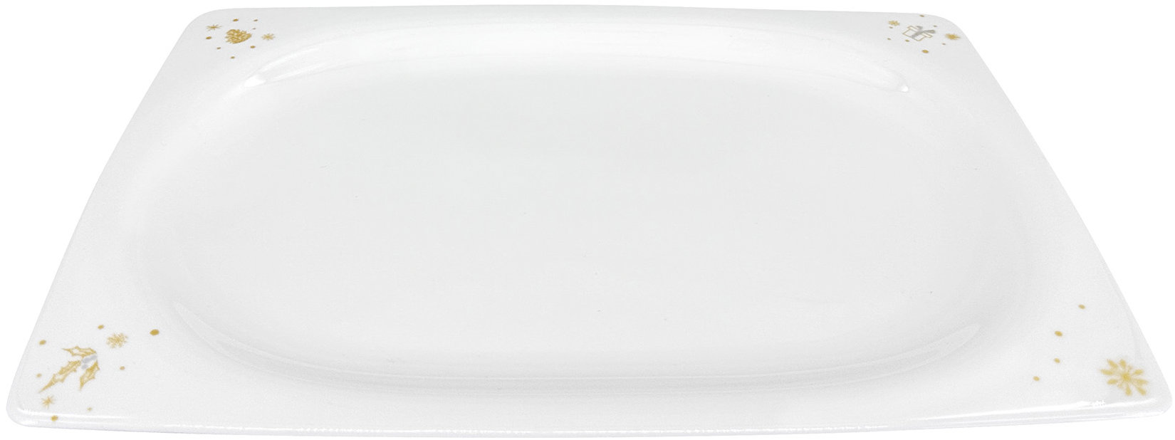 by inspire Porcelánový servírovací talíř Zlatá Koleda 2025, 35 × 23 cm