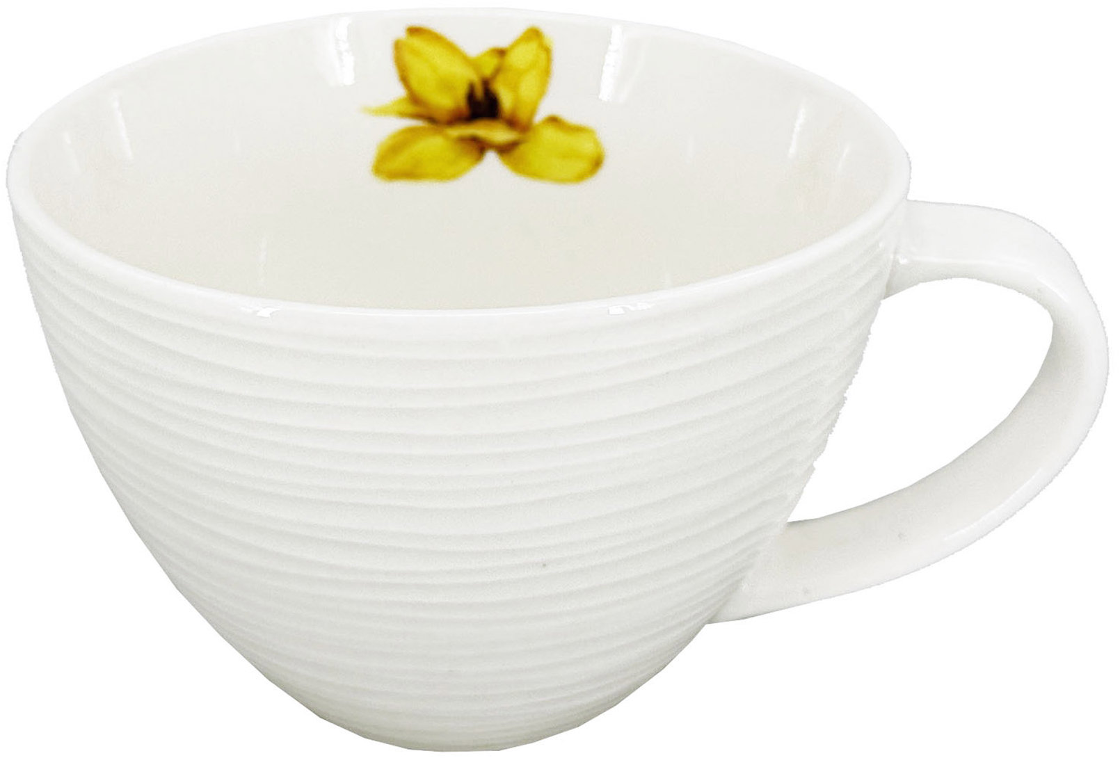 by inspire Porcelánový hrnek Croft Spring 400 ml, žlutý / černý