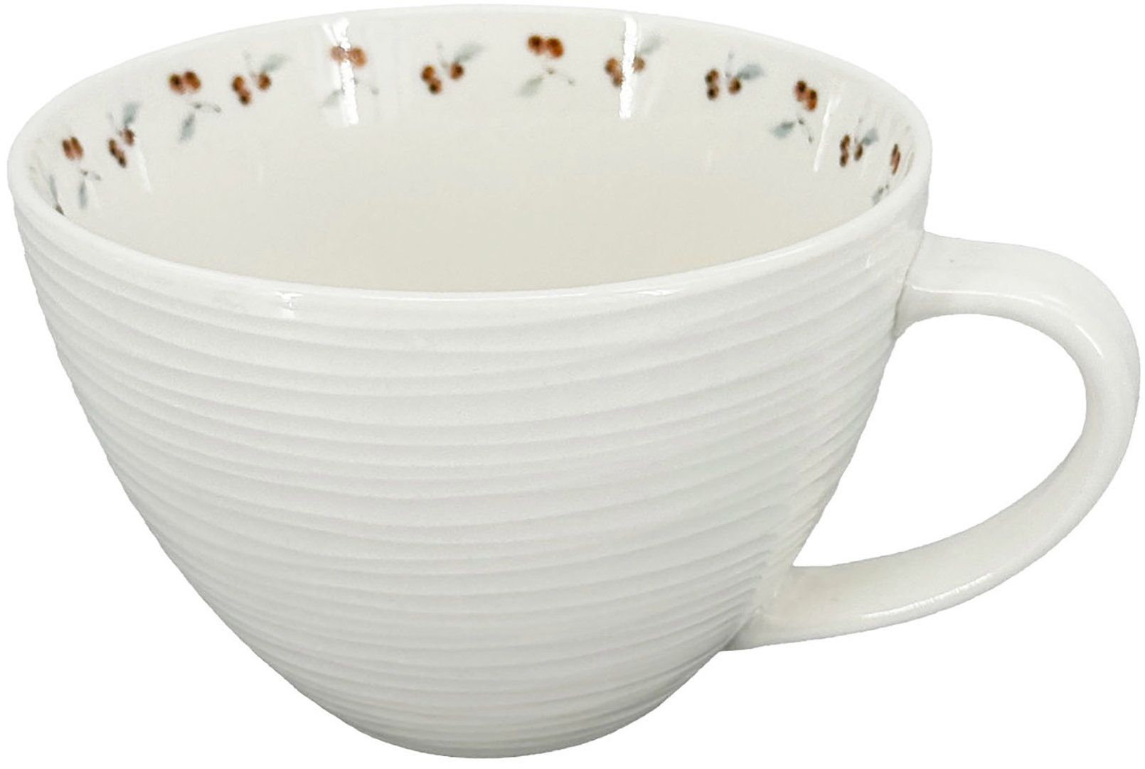 by inspire Porcelánový hrnek Croft Berries 400 ml, zelený / červený