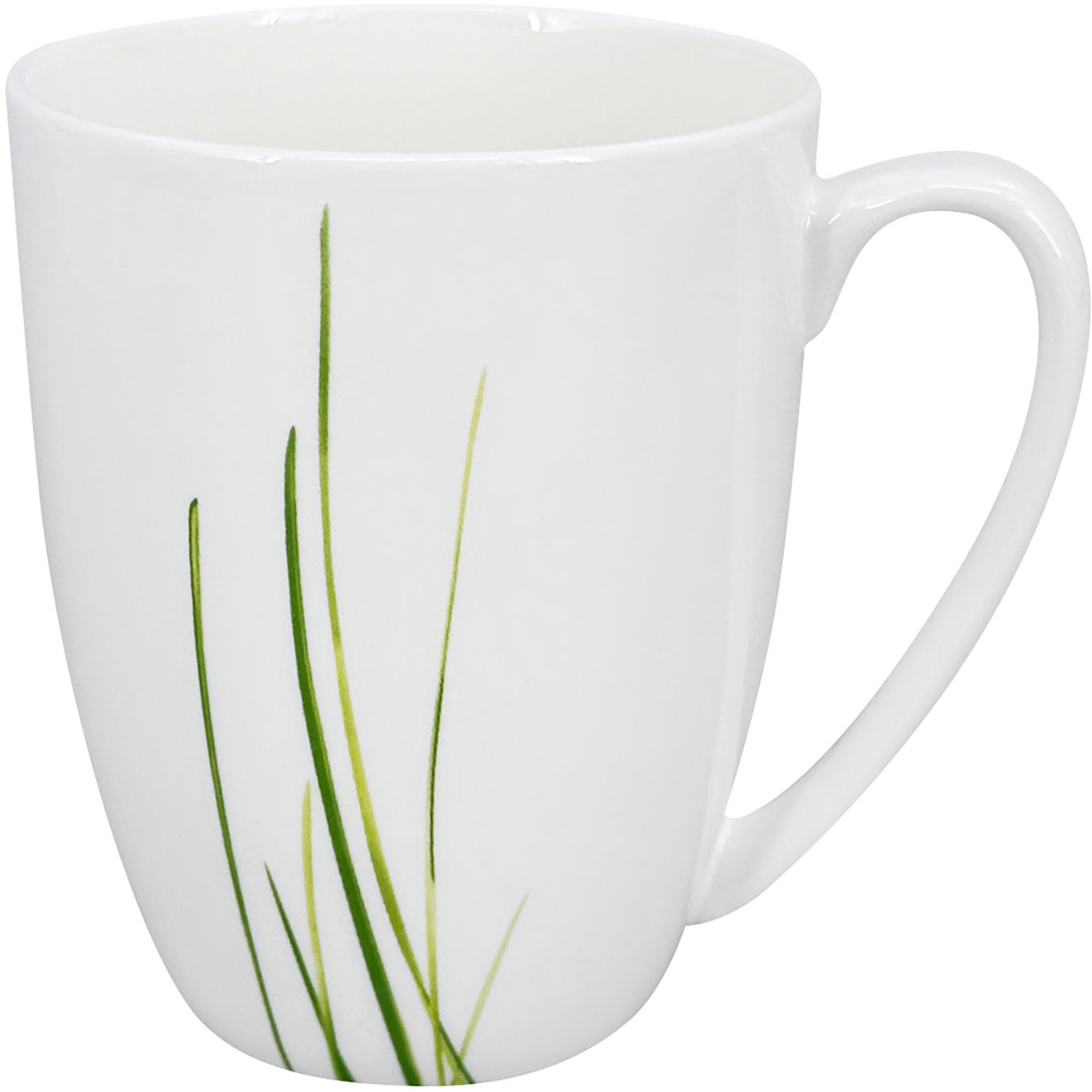 by inspire Porcelánový hrnek Luna Grass 350 ml, bílý/zelený