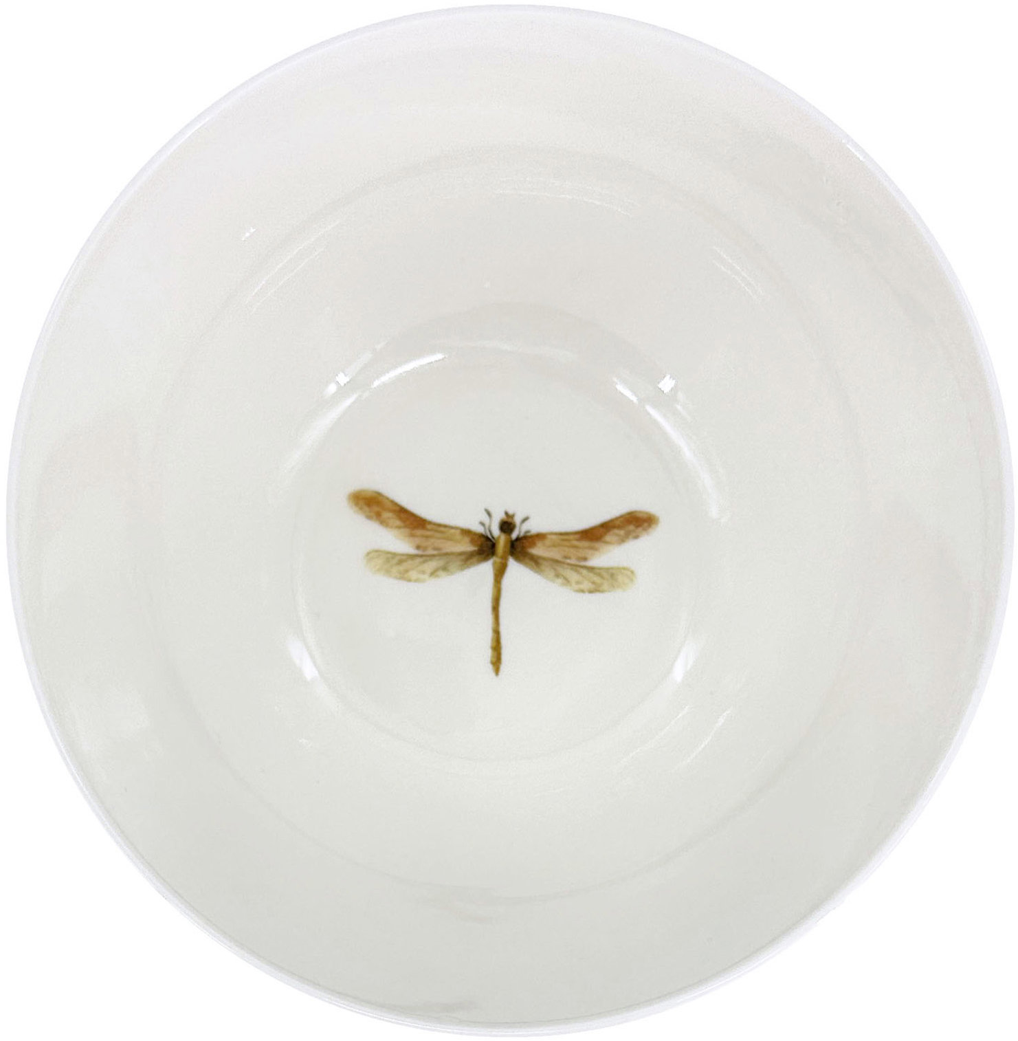 by inspire Porcelánová miska Croft Vážka 16 cm, zelená / hnědá