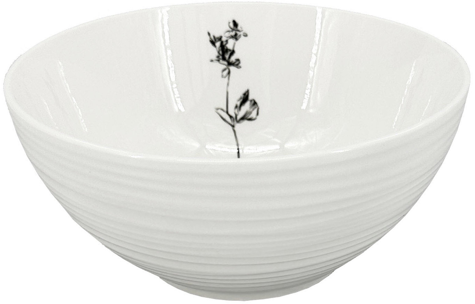 by inspire Porcelánová miska Croft Wild 16 cm, bílá / černá