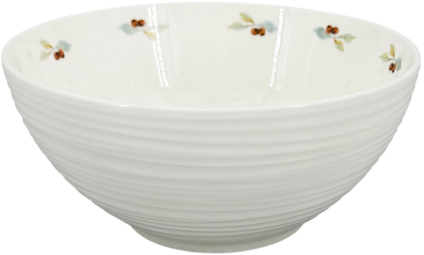 by inspire Porcelánová miska Croft Berries 16 cm, zelená / červená