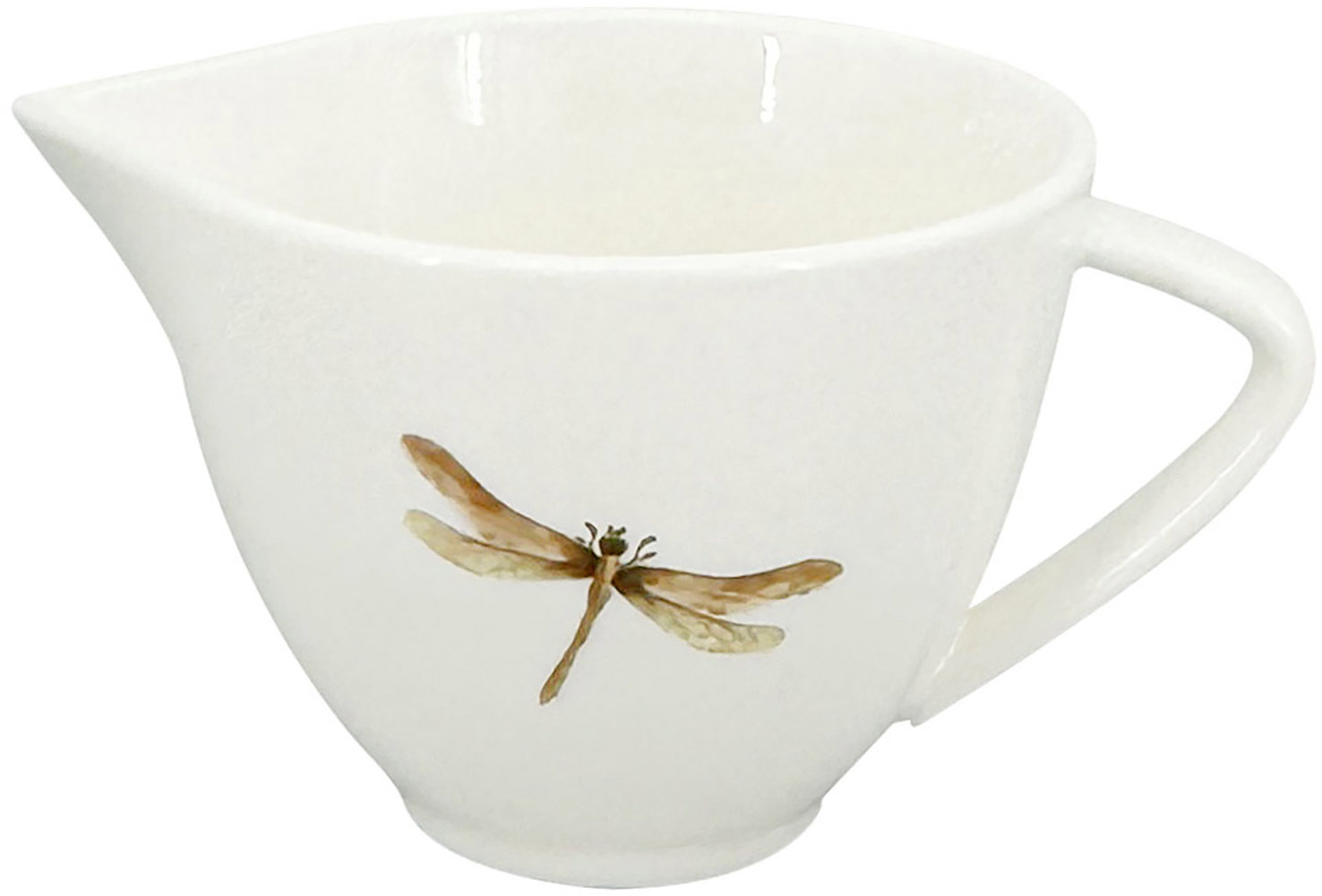 by inspire Porcelánová mléčenka Vážka 150 ml, zelená / hnědá