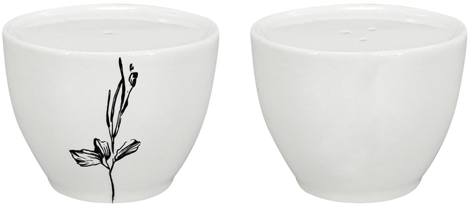 by inspire Porcelánová souprava sůl / pepř Wild, bílá / černá