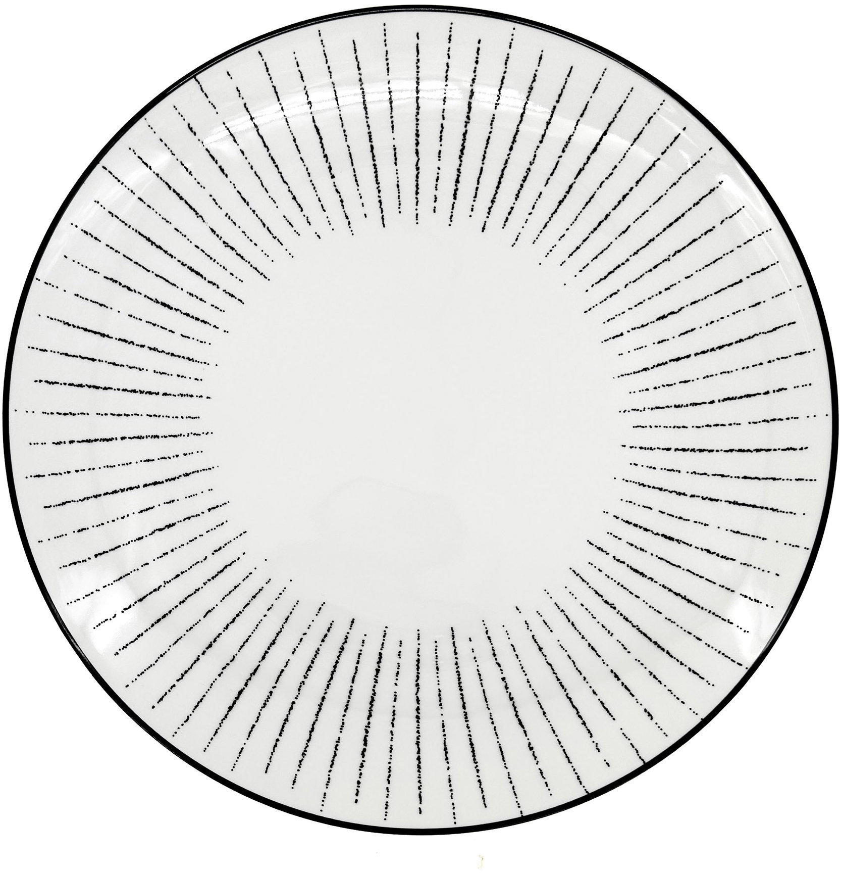 by inspire Linea Dash Mělký porcelánový talíř, průměr 27 cm