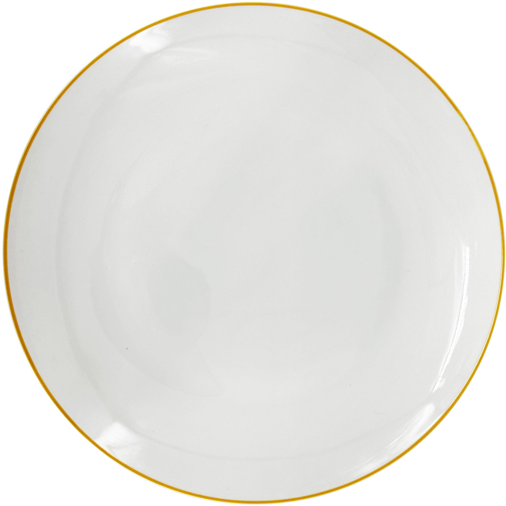 by inspire Linea Yellow Mělký porcelánový talíř, průměr 27 cm, žlutá linka