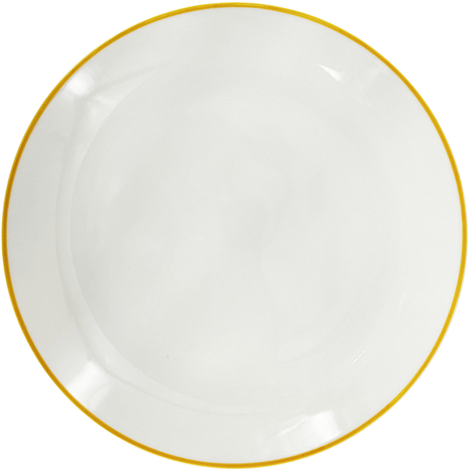 by inspire Linea Yellow Dezertní porcelánový talíř, průměr 19 cm, žlutá linka