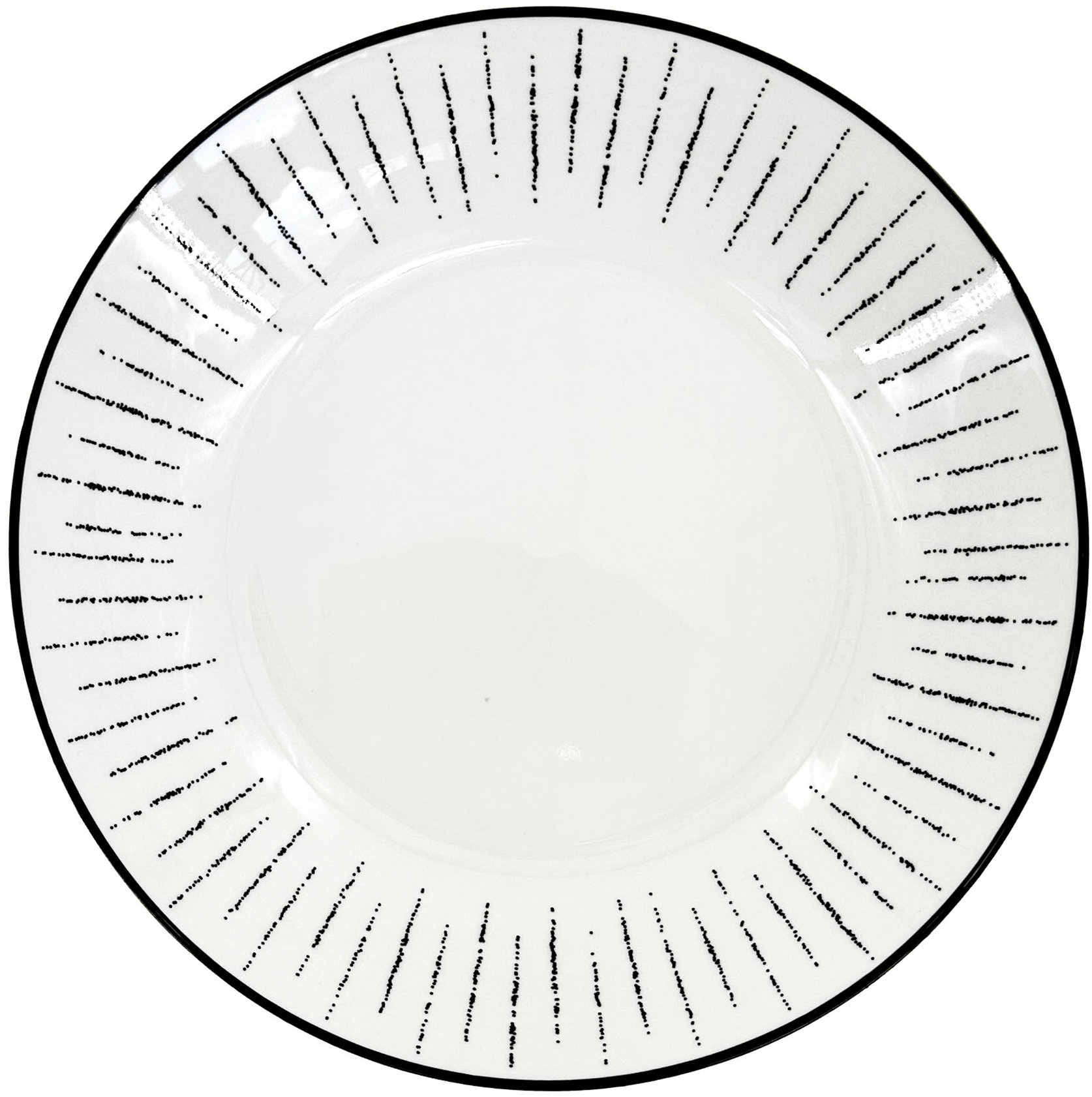 by inspire Linea Dash Hluboký porcelánový talíř, průměr 20,5 cm