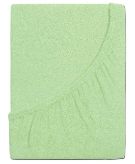 B.E.S. PETROVICE Prostěradlo Froté PERFECT 90 × 200 cm, světle zelené