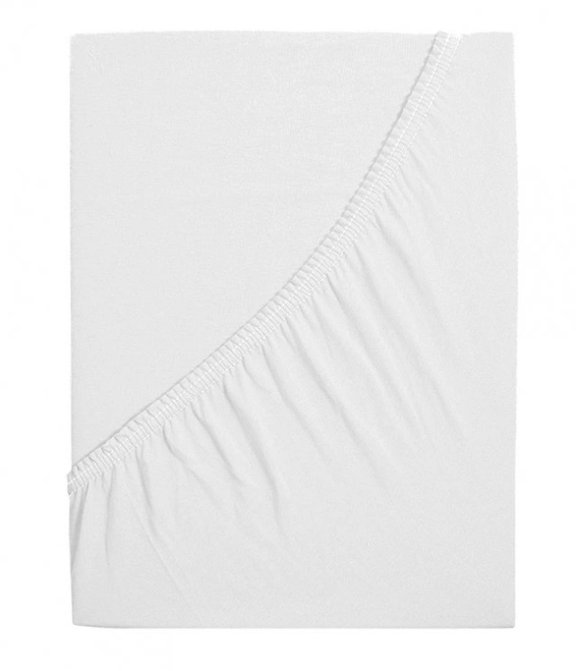 B.E.S. PETROVICE Prostěradlo Jersey bavlna IDEAL 180 × 200 cm, bílé