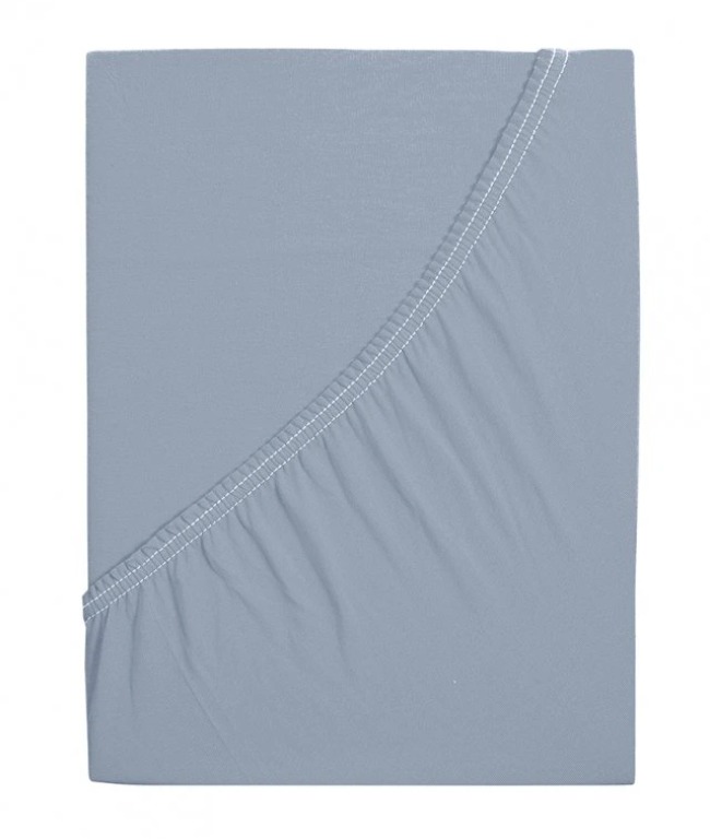 B.E.S. PETROVICE Prostěradlo Jersey bavlna IDEAL 180 × 200 cm, šedé