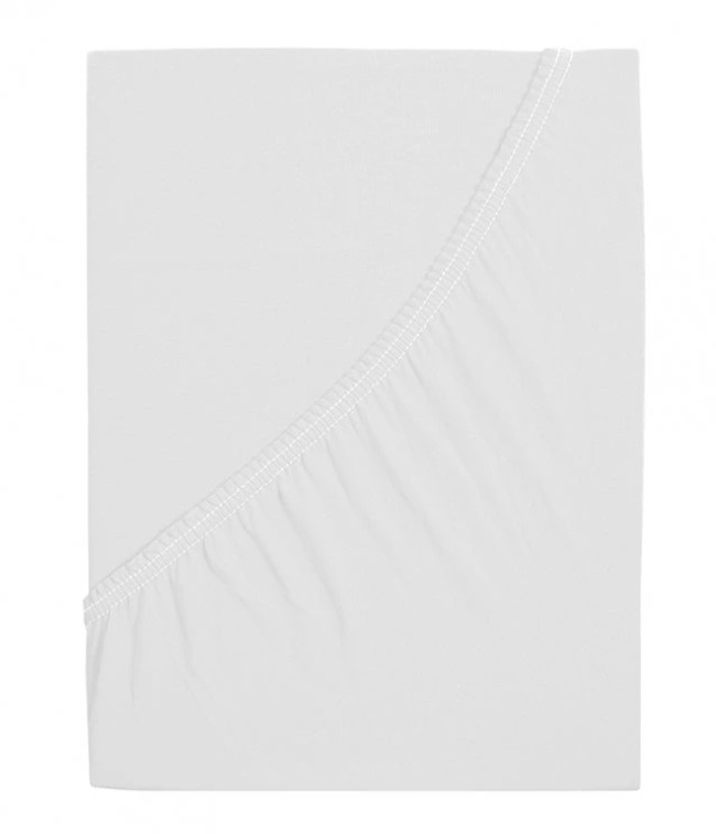 B.E.S. PETROVICE Prostěradlo Jersey česaná bavlna MAKO 90 × 200 cm, bílé