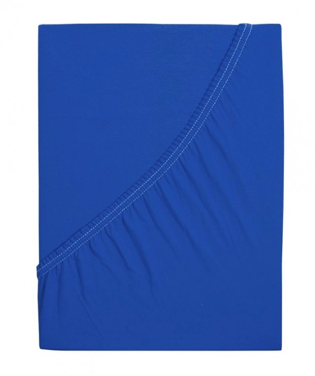 B.E.S. PETROVICE Prostěradlo Jersey česaná bavlna MAKO 90 × 200 cm, královsky modré