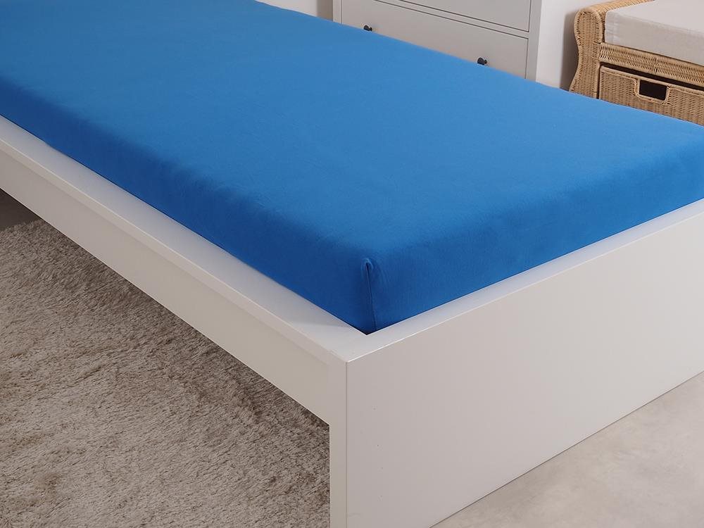 B.E.S. PETROVICE Prostěradlo Jersey česaná bavlna MAKO 180 × 200 cm, královsky modré