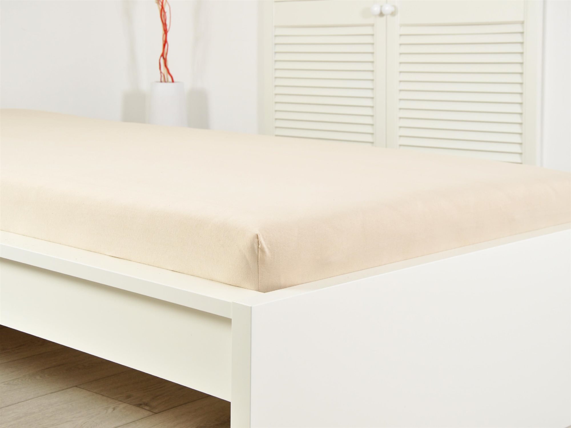 B.E.S. PETROVICE Prostěradlo dětské JERSEY 60 × 120 cm, hnědá káva