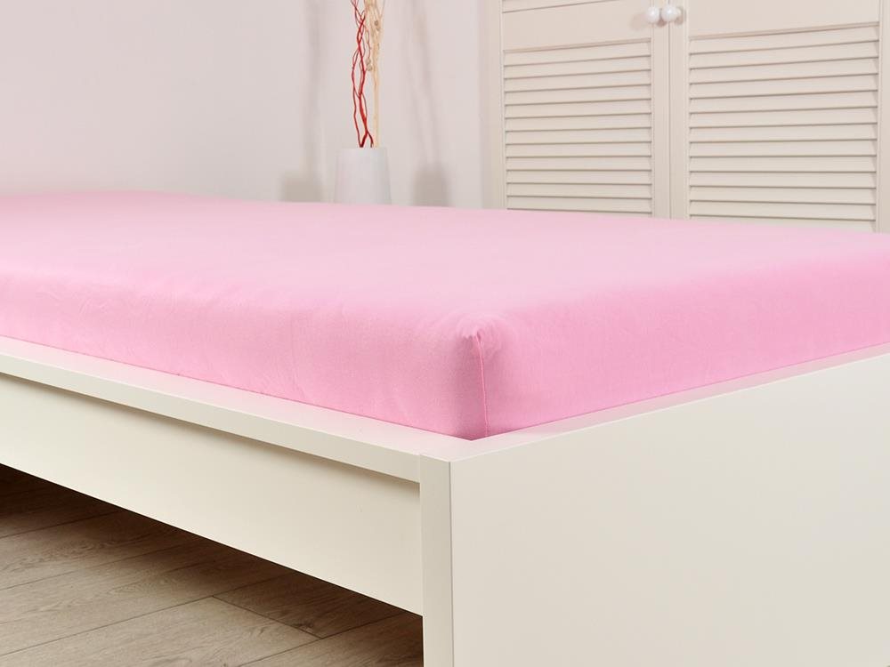B.E.S. PETROVICE Prostěradlo dětské JERSEY 70 × 140 cm, růžové