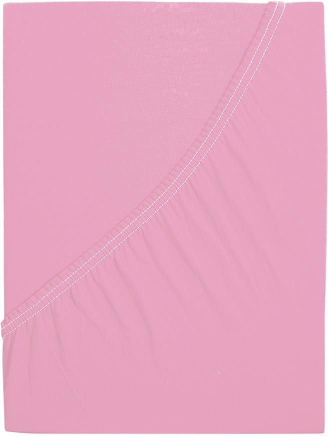B.E.S. PETROVICE Prostěradlo Jersey česaná bavlna MAKO 200 × 200 cm, růžové