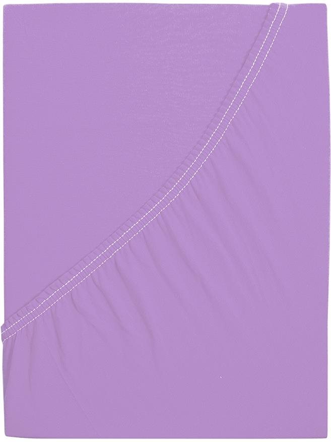 B.E.S. PETROVICE Prostěradlo Jersey česaná bavlna MAKO 120 × 200 cm, fialové