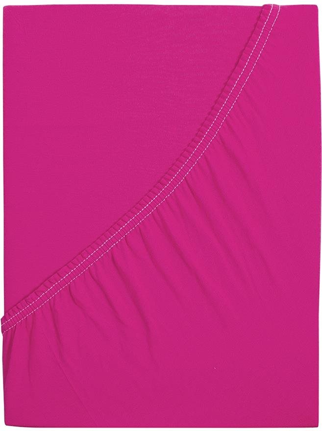 B.E.S. PETROVICE Prostěradlo Jersey česaná bavlna MAKO 120 × 200 cm, fuchsiová