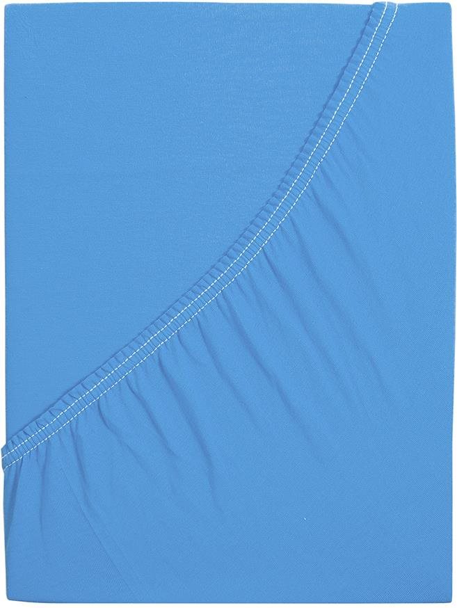 B.E.S. PETROVICE Prostěradlo Jersey česaná bavlna MAKO 120 × 200 cm, nebesky modré