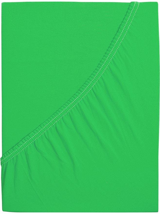 B.E.S. PETROVICE Prostěradlo Jersey česaná bavlna MAKO 200 × 200 cm, jarně zelené