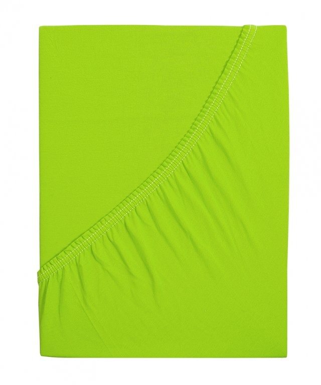 B.E.S. PETROVICE Prostěradlo Jersey česaná bavlna MAKO 120 × 200 cm, svítivě zelené