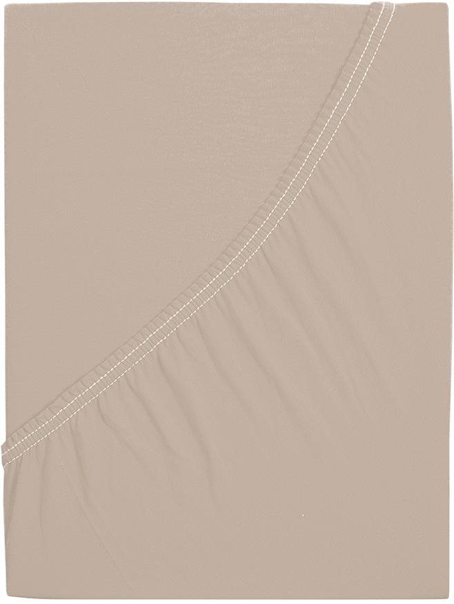 B.E.S. PETROVICE Prostěradlo Jersey česaná bavlna MAKO 200 × 220 cm, hnědá káva