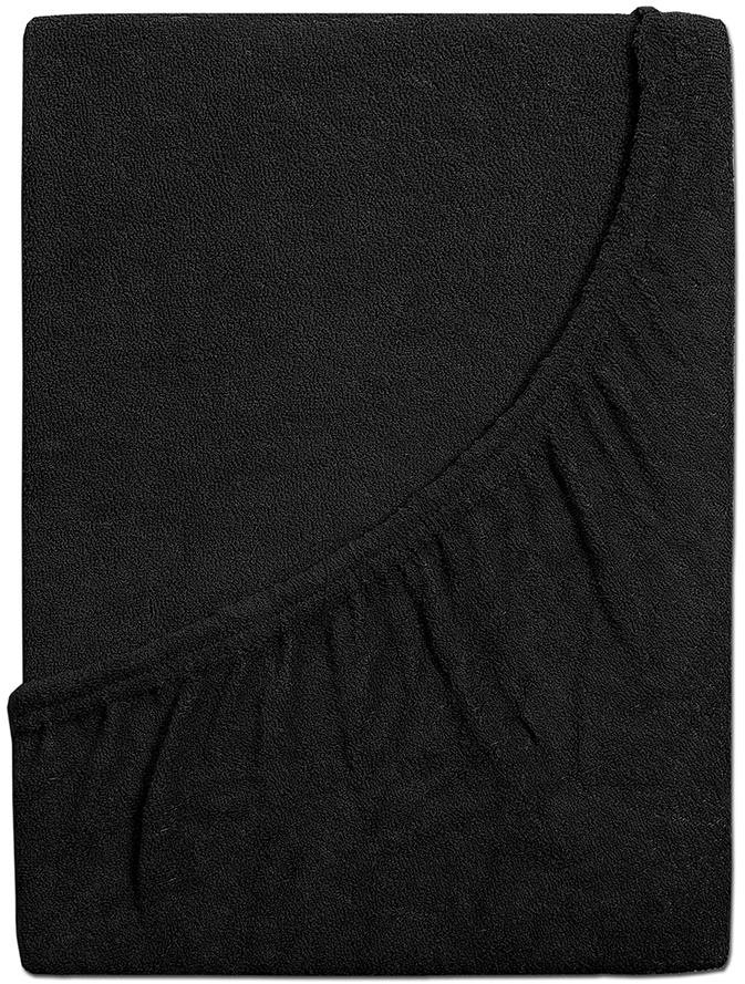B.E.S. PETROVICE Prostěradlo Froté PERFECT 120 × 200 cm, černé