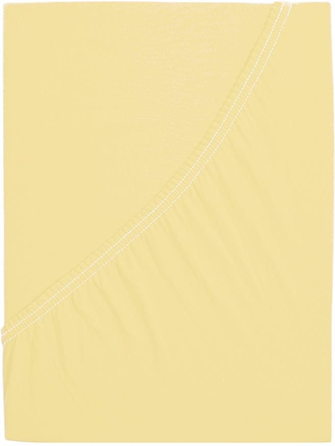 B.E.S. PETROVICE Protěradlo Jersey s elastanem LYCRA 140 × 200 cm, vanilková