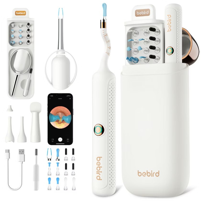 Bebird EarSight Plus R37R - čistič ušního mazu s kamerou, bílý
