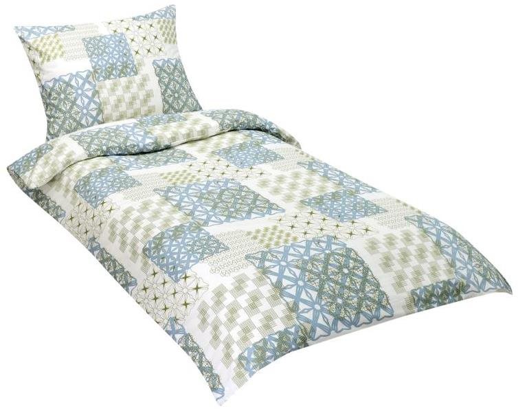Bellatex bavlna 140 × 200, 70 × 90 zelené čtverce