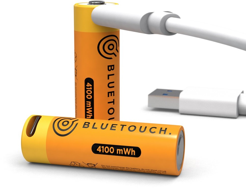 BlueTouch USB-C nabíjecí baterie, typ AA, 4100 mWh, 2 ks
