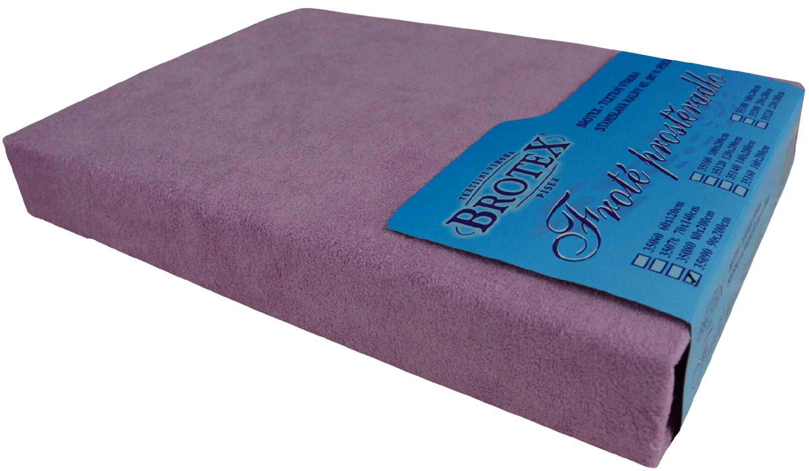 Brotex Froté prostěradlo 120 × 200 cm, světle fialové