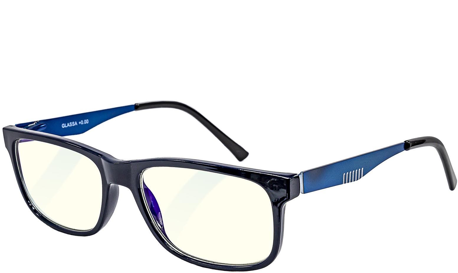 GLASSA Blue Light Blocking Glasses PCG 02, dioptrie: +0.00 modrá