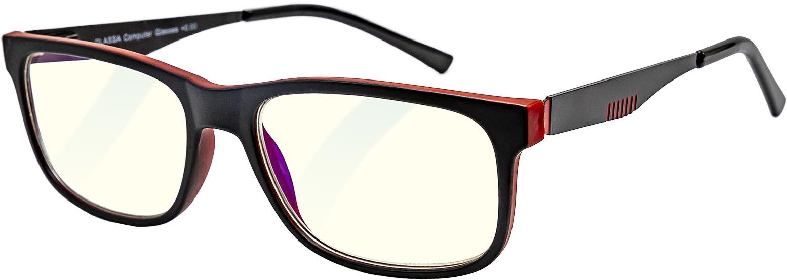 GLASSA Blue Light Blocking Glasses PCG 02, dioptrie: +1.00 červená