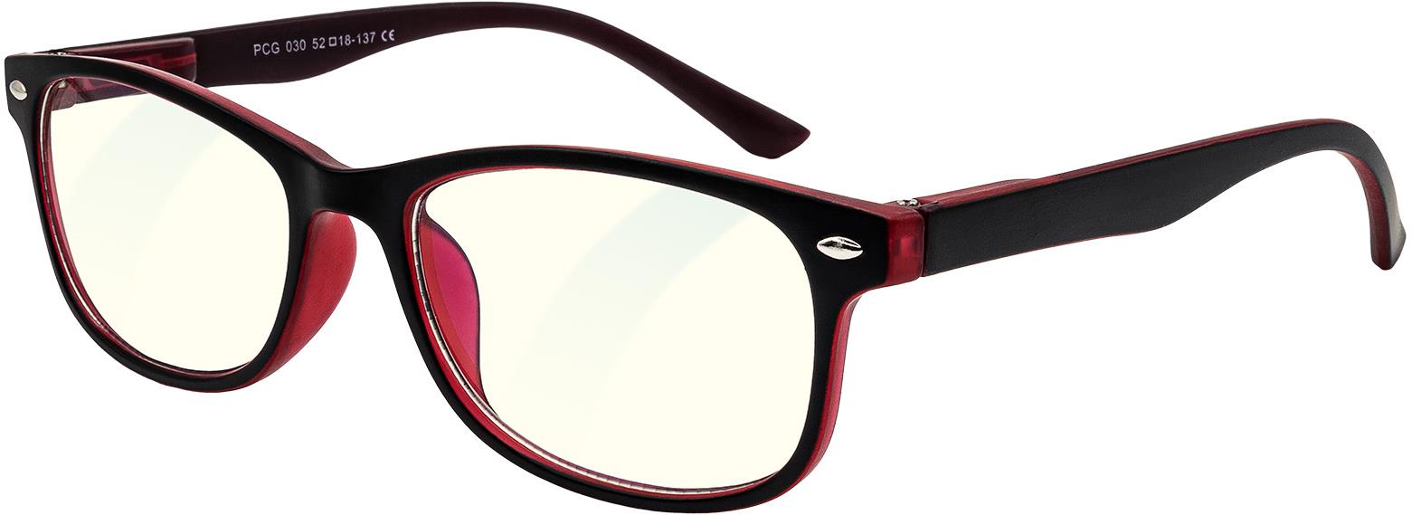 GLASSA Blue Light Blocking Glasses PCG 030, +0,50 dio, černo červené