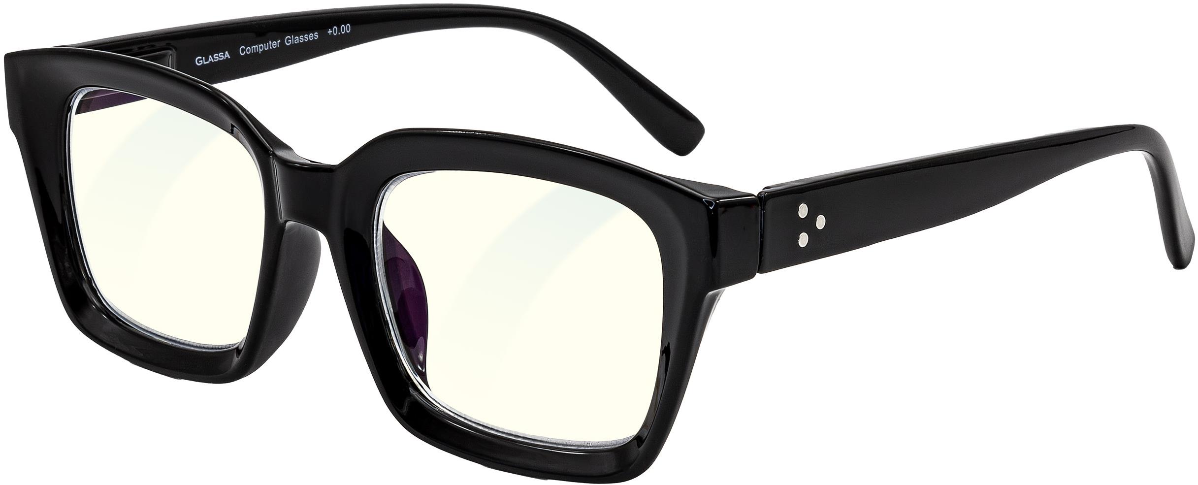 GLASSA Blue Light Blocking Glasses PCG 014, +0,00 dio, černé