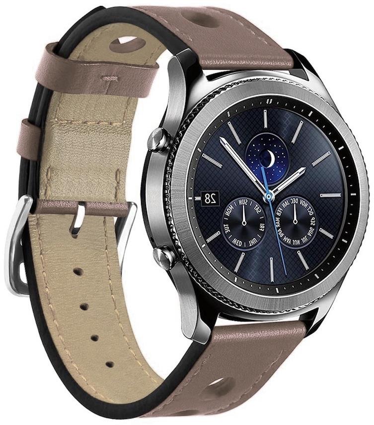 BStrap Leather Italy Universal Quick Release 22mm, khaki brown